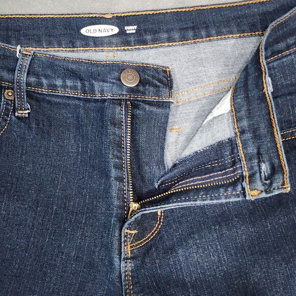 Old Navy Curvy Skinny Jeans Mid Rise Size 12 Long Dark Wash - Picture 5 of 7